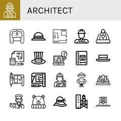 architect icon set