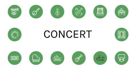 concert icon set