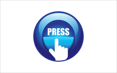 Hand Press Button icon design