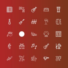 Editable 25 bass icons for web and mobile