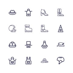 Editable 16 protective icons for web and mobile
