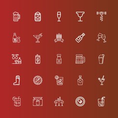 Editable 25 alcohol icons for web and mobile