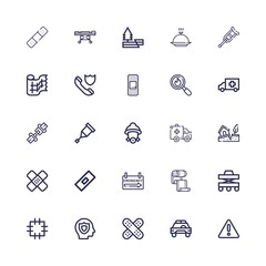 Editable 25 accident icons for web and mobile