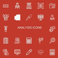 Editable 22 analysis icons for web and mobile
