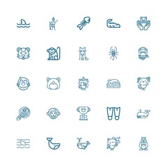 Editable 25 tail icons for web and mobile