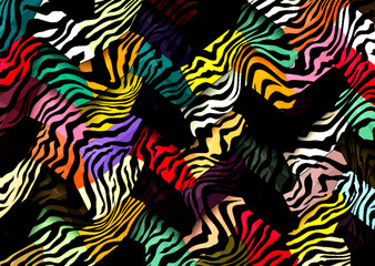 pattern with zebra skin