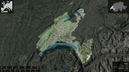 Vaud, Switzerland - composition. Satellite