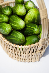 basket of cucumbers