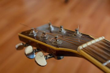 old acoustic guitar handles