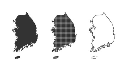 South Korea silhouette vector design