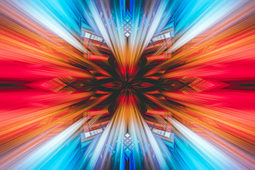 Obraz premium Artistic textured image of multicolored luminous twirl as abstract background