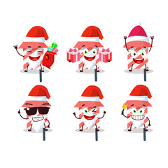 Santa Claus emoticons with fire cracker cartoon character