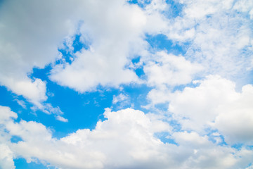 Blue sky and clouds in sunny day nature