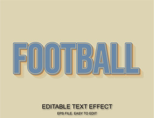 Football retro vintage style editable text