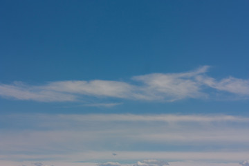 Obraz premium Beautiful white clouds in the spring sky of Krasnodar.