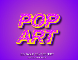 Pop art text effect style