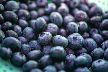 blueberries in a market