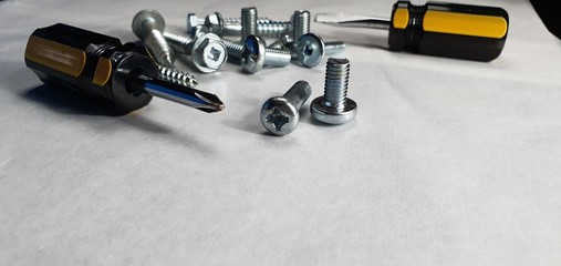 screwdriver and screws