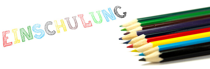 Bunte Stifte und die Einschulung