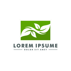 Natural leaf, eco flower icon symbol design vector illustration