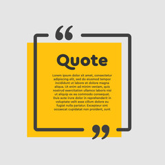 Vector background for quote with bracket, square