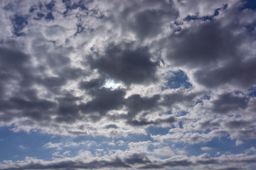 Obraz premium 真冬の空と雲(２月)