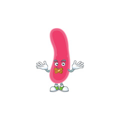 Fusobacteria Cartoon drawing design making a quiet finger gesture