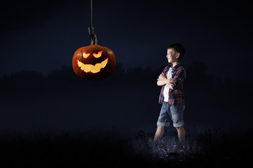 Spooky halloween image . Mixed media