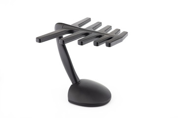 Indoor TV antenna is isolated on a white