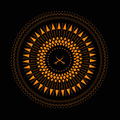 mandala illustration in geometric shapes