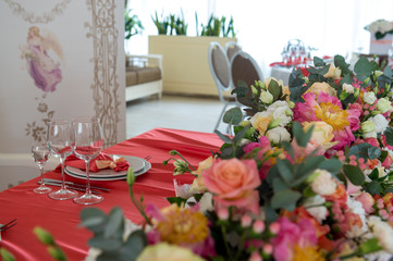 festively decorated table