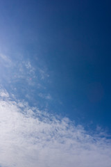 Naklejka na ściany i meble Midwinter sky and clouds (February)