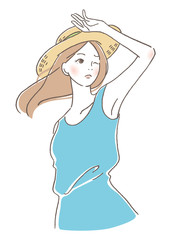 眩しい女性
