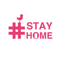 stay at home, awareness social media campaign and coronavirus prevention