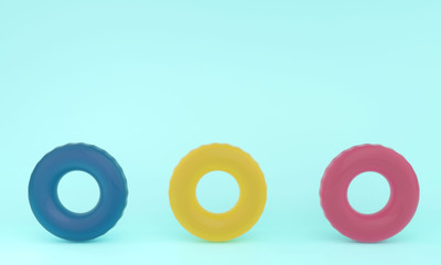  浮き輪背景3DCGイラスト画像
