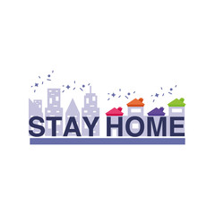 stay at home, awareness social media campaign and coronavirus prevention