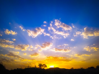 sunset in the sky