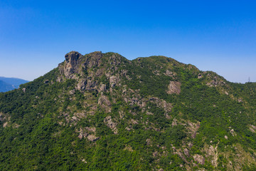 Lion rock mountain in blue sky