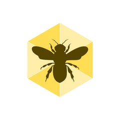 Bee symbol. Bee Logo isolated on white background