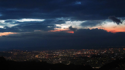 Fototapeta premium Bogotá nocturna, paisaje 
