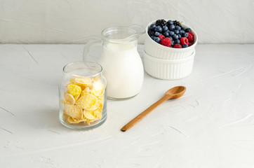 Ingredients for a healthy breakfast