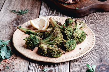Organic broccolini, herbs and lemon