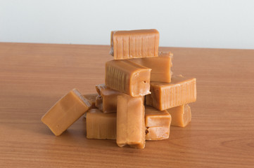 Polish traditional cream fudge candies krowki meaning little cows.