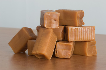 Polish traditional cream fudge known in Poland as krowki meaning little cows.