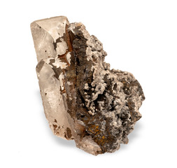 Mineral barite on white background