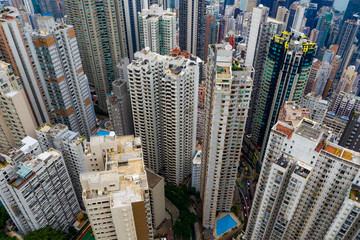  Aerial view of Hong Kong city