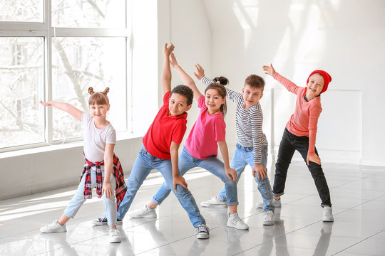 Cute little children in dance studio