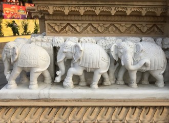 Jabalpur, Madhya Pradesh/India : November 23, 2019 - Sculpture of an Elephant at Pisanhari Ki Madhiya, Jabalpur