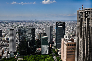 Aerial view of Tokyo. Tokyo is the capital city of Japan