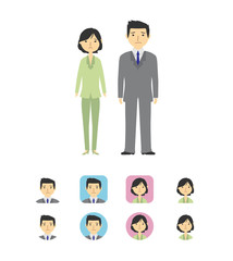 男性と女性のビジネスマン（困惑）
